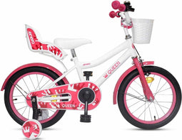 Meisjesfiets 16 inch - rood - staal