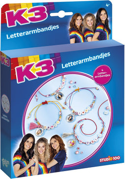 K3 4 Letter armbandjes maken Totum sieradenset Studio 100 knutselset creatief speelgoed Studio 100