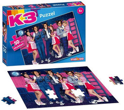 K3 - Puzzel - 50 stukjes - De 3 biggetjes en de wolven