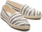 TOMS Alpargata Strip - Instapschoen - Uitneembaar voetbed - Wit zwart - Maat 37