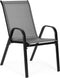 Tuinstoel grijs - 90.5 x 72 x 55 cm - gepoedercoat staal - 2 stuks