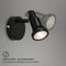 BRILONER - LED Badkamerverlichting - GU10 fitting - IP44 spatwaterdicht - draaibaar - zwart - 4W