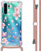 iMoshion Hoesje Geschikt voor Huawei P30 Pro Hoesje Met Koord - iMoshion Design Hoesje met Koord - Roze / Transparant / Blossom Watercolor