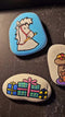 NAPI Happy Stones - Stenen Schilderen - 12 Witte Keien 4-8cm