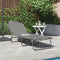 vidaXL - Inklapbare - Zonne-Lounger - Draagbaar - Grijs - 600D - Oxford - Stof