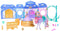 Unicorn Academy - Starglow Fountain & Stable - met licht en geluid - 24 accessoires