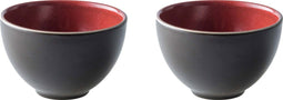 Palmer Schaal Lava 10 cm 30 cl Bruin Rood Stoneware 2 stuks