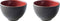 Palmer Schaal Lava 10 cm 30 cl Bruin Rood Stoneware 2 stuks