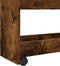 vidaXL - Opbergtrolley - smal - 4-laags - bewerkt - hout - gerookt - eikenkleurig