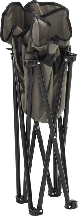 vidaXL Campingstoelen 2 st met vakje inklapbaar grijs