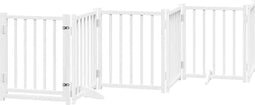 vidaXL - Hondenhek - inklapbaar - 6 - panelen - 300 - cm - massief - vurenhout - wit