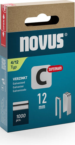 Novus Tools 042-0800 - Niet C 4/12mm - Smalle rug - 1000 stuks