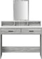 vidaXL - Make-uptafel - met - lades - - - Grijs - Sonoma - - - 100x41x140 - cm