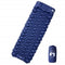 vidaXL - Kampeermatras - met - kussen - zelfopblazend - 1-persoons - marineblauw