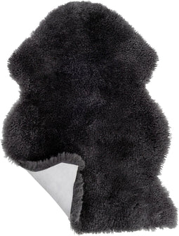 J-Line Vloermat Schapenvel Donker Grijs