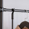 SoBuy KLS07-SCH - Telescoop Kledingrek - Verstelbaar B(52-80) x H(233-295) cm - Zwart