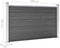 vidaXL - Schuttingpaneel - 175x105 - cm - HKC - zwart