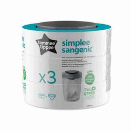 Tommee Tippee - Herlaadt Sangenic - Simplee - Pack x3