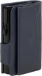 Clicksafe pasjeshouder - RFID - 8 pasjes - kunstleer/aluminium - blauw/zwart - JU-961202