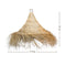 Furnilux-Grote Raffia Hanglamp Ø110 cm – Handgemaakte Boho Plafondlamp van Natuurlijk Gras – XL N...