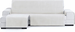 Hoes voor chaise longue met korte armleuning links Eysa LEVANTE Wit 100 x 110 x 290 cm