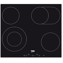 Beko HIC64403 - Keramische Kookplaat - 60 cm - 4 zones - Sensortoetsen - 9 kookniveaus - Glanzend keramisch