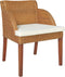 vidaXL - Eetkamerstoelen - 2 - st - met - kussens - natuurlijk - rattan - lichtbruin