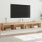 vidaXL - Tv-meubels - met - LED-verlichting - 2 - st - 100x30x30 - cm - sonoma - eiken