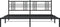 vidaXL - Bedframe - met - hoofdbord - metaal - zwart - 180x200 - cm
