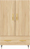 vidaXL - Hoge - kast - 69,5x31x115 - cm - bewerkt - hout - sonoma - eikenkleurig