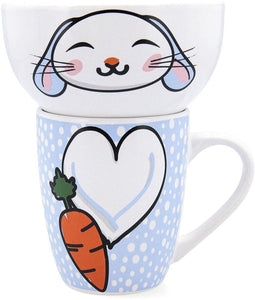 Quid Zoo - Mokkenset - Keramisch Konijn - Multicolour