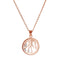 CO88 Collection Sparkle 8CN 26019 Stalen Collier met Hanger - Engel en Zirkonia in Glas Ø 17 mm - Lengte 38 + 5 cm - Rosékleurig