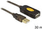 Delock 30m - USB2.0 verlengkabel - Actief tot 480 Mbit/s - Zwart