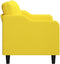 vidaXL - Tweezitsbank - 140 - cm - stof - lichtgeel