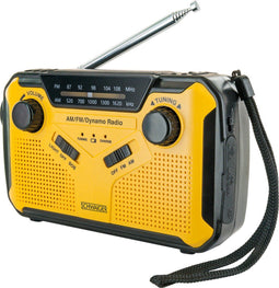 Schwaiger UKW - Outdoor Radio - Zonnepaneel AM FM Spatwaterbestendig Geel Zwart