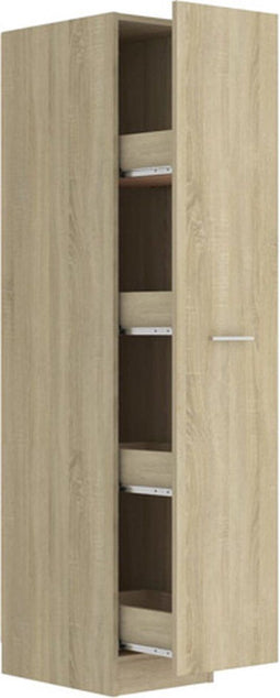 vidaXL - Apothekerskast - 30x42,5x150 - cm - bewerkt - hout - sonoma - eikenkleurig