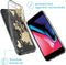 iMoshion Hoesje Geschikt voor iPhone SE (2022) / SE (2020) / 8 / 7 Hoesje Siliconen - iMoshion Design hoesje - Transparant / Meerkleurig / Goud / Let's Go Travel