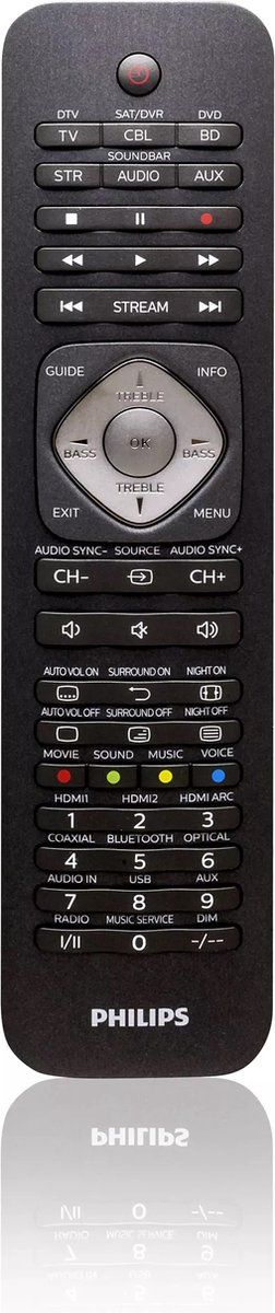 Philips SRP5016 - Universele afstandsbediening - 6-in-1 - Zwart