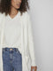 VILA VIRIL OPEN LS KNIT CARDIGAN - Dames - Halflang - Wit - Maat L