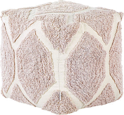 ROJHAN - Poef - Beige - 40 cm - Katoen