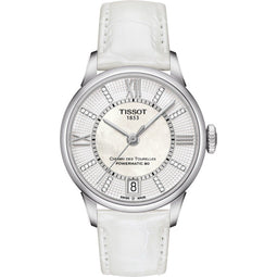 Tissot Chemin Des Tourelles T0992071611600 - Polshorloge - Automatisch - Wit Leer - Ø 35 mm