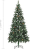 vidaXL - Kunstkerstboom - met - dennenappels - en - wit - glitter - 210 - cm