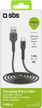 SBS TECABLEMICROC15K - USB-C Kabel - 1,5 m - Zwart
