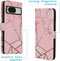 iMoshion Hoesje Geschikt voor Google Pixel 8 Pro Hoesje Met Pasjeshouder - iMoshion Design Softcase Bookcase - Meerkleurig / Pink Graphic