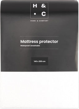 H&C Waterdichte Matrasbeschermer - 140 x 200 cm - Ademend & Anti-allergeen - Wit