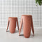 sweeek Niki - Set van 4 stapelkrukken - Boucléstof Ø30 / 44 x H46cm - Terracotta
