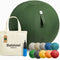 Backerz Zitbal 65 CM - Ergonomische Zitbal - Linnen Hoes - Groen