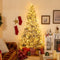 Coast Half Kunstkerstboom - Voorverlicht 210 cm - Sneeuw Effect - Wit/Groen - 126 x 63 x 210 cm