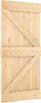 vidaXL - Schuifdeur - met - beslag - 90x210 - cm - massief - grenenhout