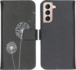 iMoshion Hoesje Geschikt voor Samsung Galaxy S21 Hoesje Met Pasjeshouder - iMoshion Design Softcase Bookcase - Meerkleurig / Dandelion